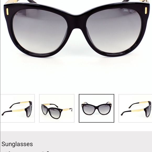 Jimmy Choo Sunglasses **Ally** Black and Gold - Picture 3 of 8